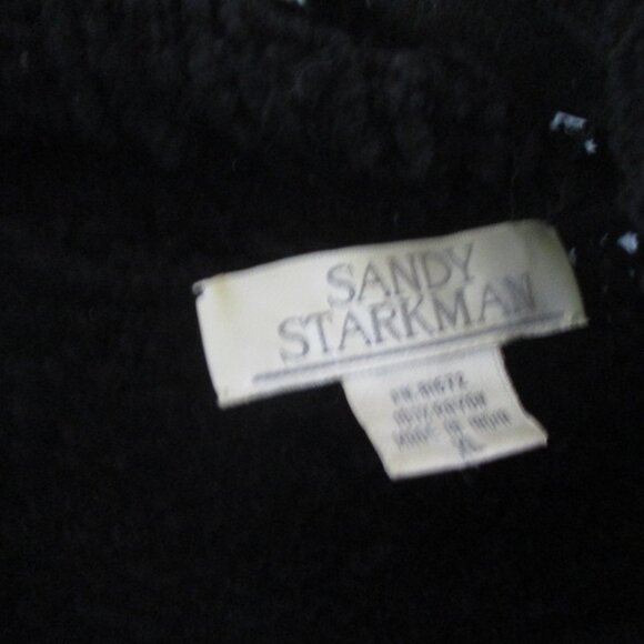 Sandy Starkman mixed artsy Knit Cardigan Sweater black - Picture 3 of 5